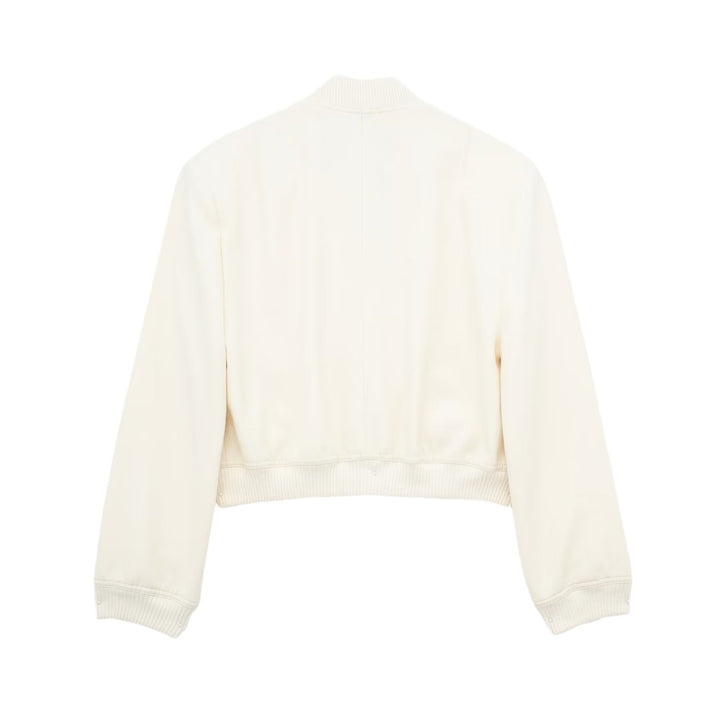 Damen Kurze Boxy‑Blousonjacke mit verdeckten Druckknöpfen, Pattentaschen und geripptem Saum Drune