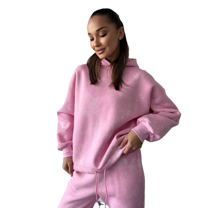 Damen Sportives Set mit lässigem Hoodie und bequemen Jogginghosen Drune
