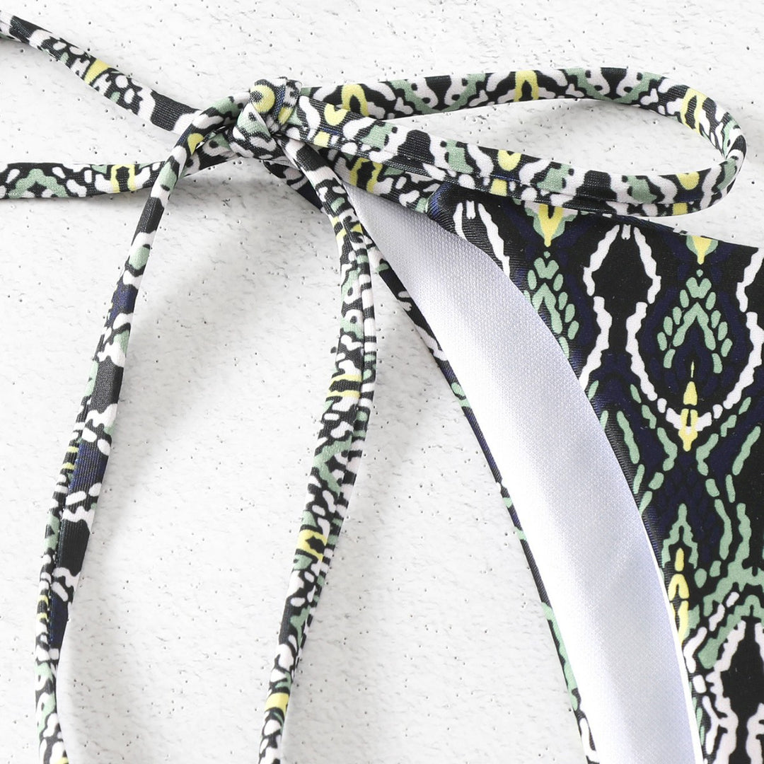 Damen Triangel-Bikini mit verspieltem Knoten-Design Drune