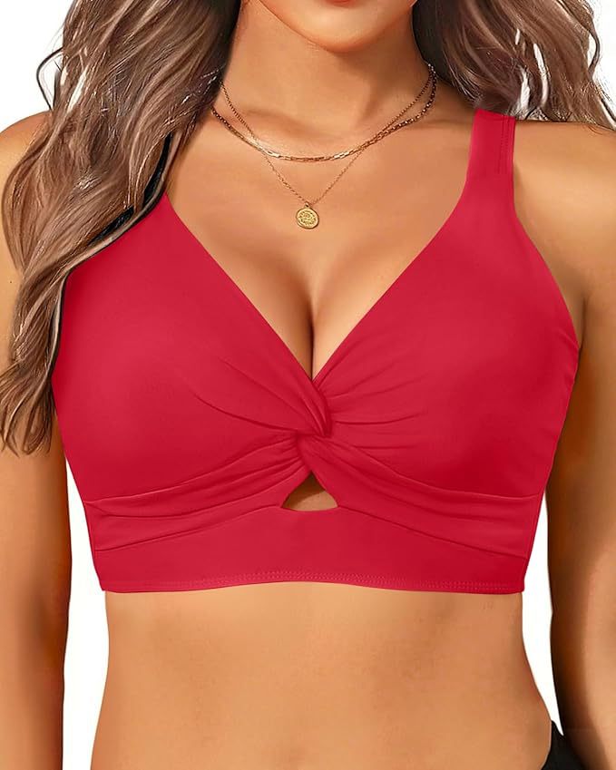 Damen sportliches Bikinioberteil mit floralem Design Drune