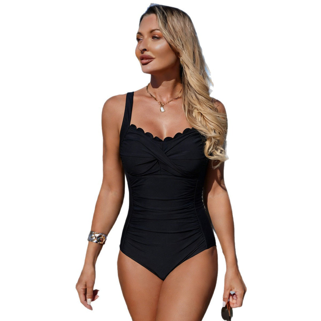 Damen Eleganter Einteiler Badeanzug mit raffinierten Tierprint-Details Drune
