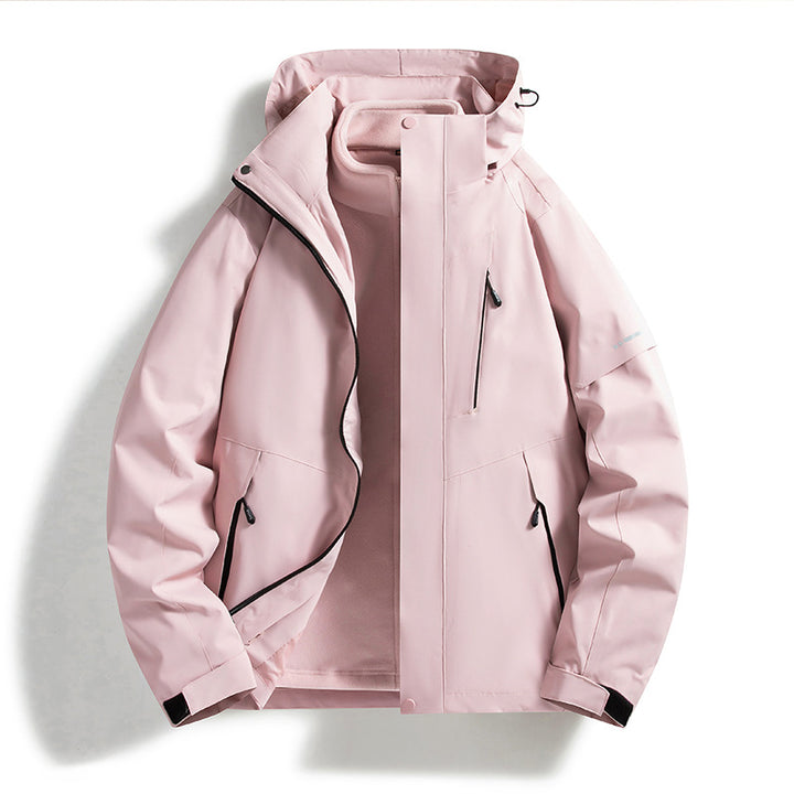 Damen Wasserdichte Outdoor-Jacke mit verstellbarer Kapuze Drune