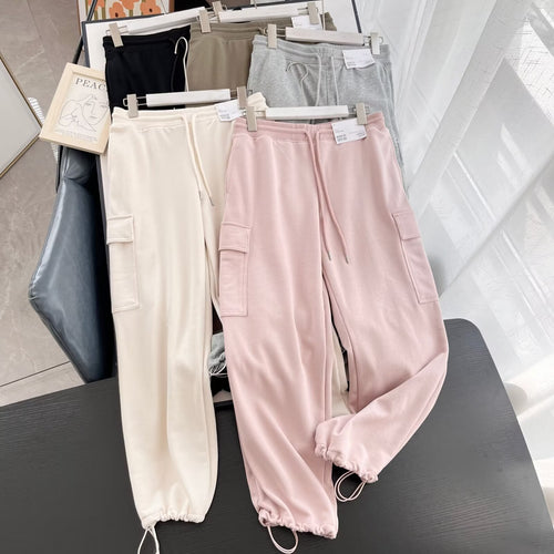 Damen Bequeme Cargo-Hose Drune
