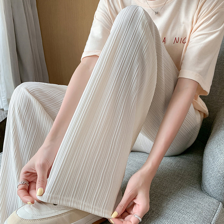 Damen Plissierte Weite Hosen Drune