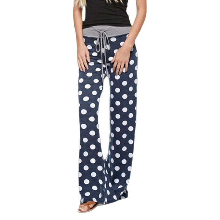 Damen Freizeithose mit weitem Schnitt und farbenfrohem Polka Dot Design Drune