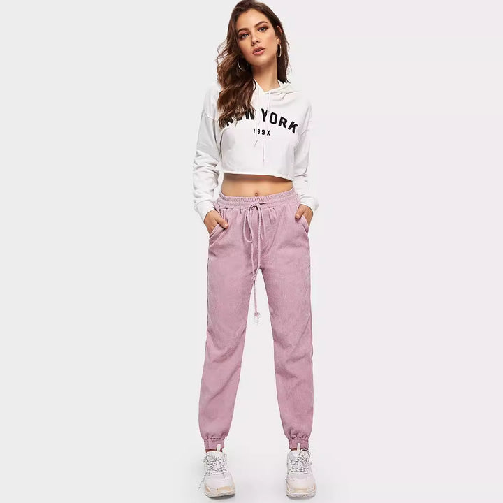 Damen Sweatpants mit elastischem Bund und praktischen Seitentaschen Drune
