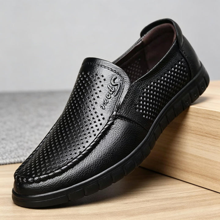 Herren Bequeme Lederslipper Drune