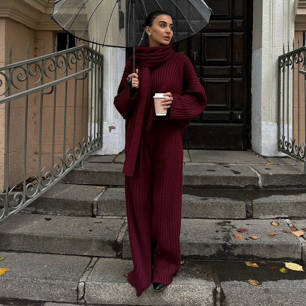 Damen Strickanzug mit weitem Schnitt und elegantem Design Drune