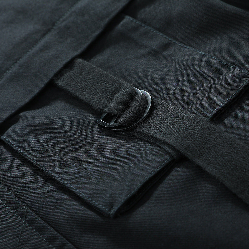 Herren Utility-Fieldjacke mit Stehkragen, D-Ring-Details und Reißverschlusstaschen Drune