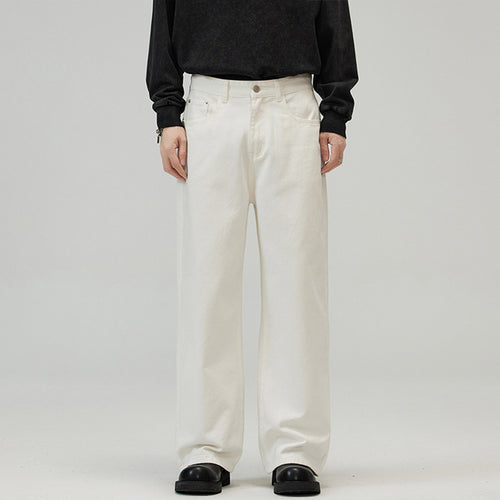Herren Weit geschnittene Relaxed-Denim-Jeans im geraden Baggy-Schnitt mit hoher Bundlinie Drune