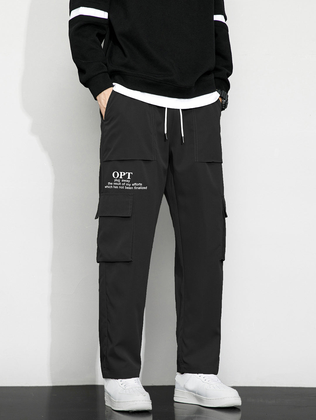 Herren Cargo-Hose mit praktischen Taschen und elastischem Bund Drune