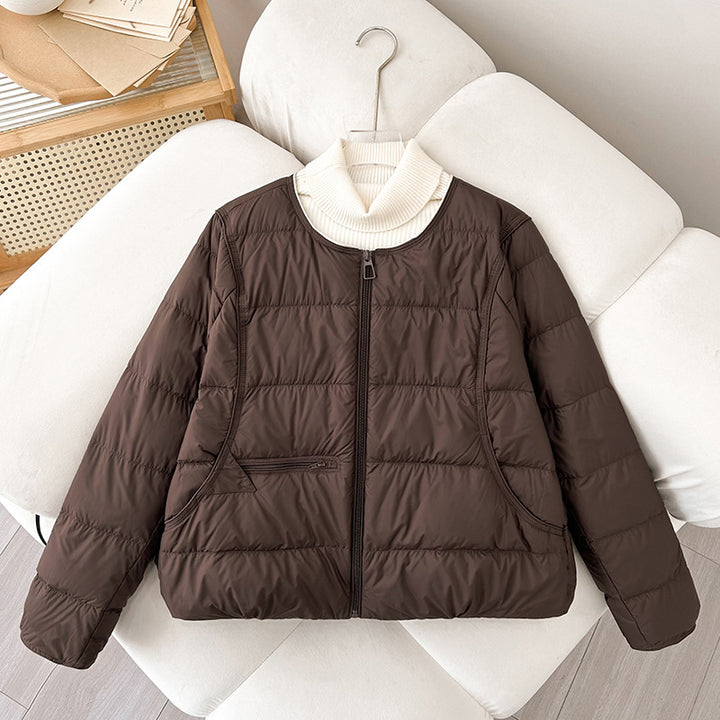 Damen Bequeme gesteppte Freizeitjacke mit hochschließendem Kragen und seitlichen Taschen Drune