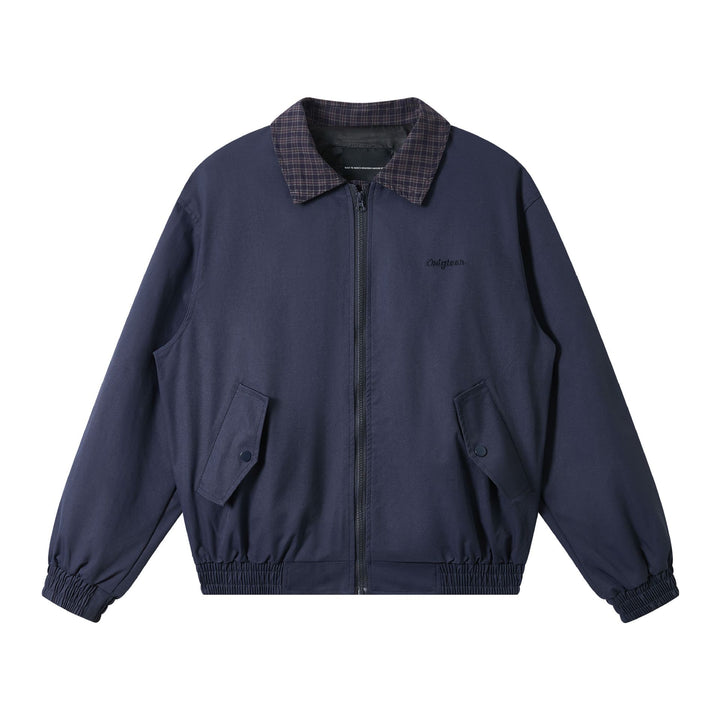 Herren Oversize‑Blousonjacke mit Karokragen und aufgesetzten Pattentaschen Drune