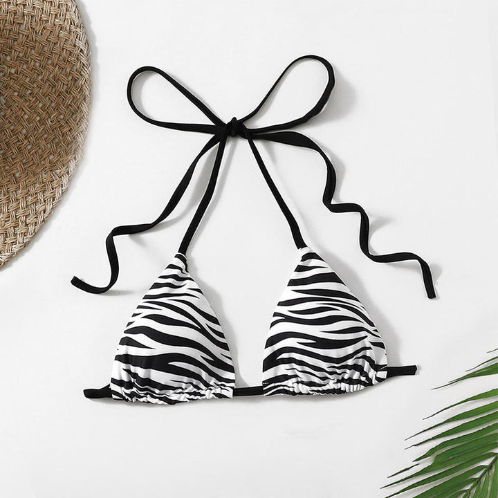 Damen Triangel-Bikini mit verspieltem Wellenmuster Drune