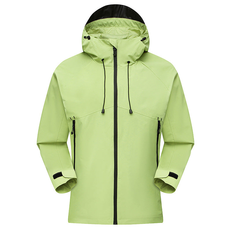 Herren Wasserdichter High-Visibility Shellparka mit atmungsaktiver Membran, verstellbarer Kapuze und Belüftung Drune