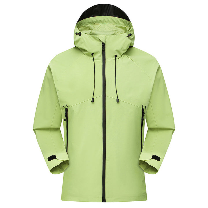 Herren Wasserdichter High-Visibility Shellparka mit atmungsaktiver Membran, verstellbarer Kapuze und Belüftung Drune
