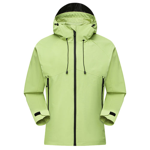 Herren Wasserdichter High-Visibility Shellparka mit atmungsaktiver Membran, verstellbarer Kapuze und Belüftung Drune