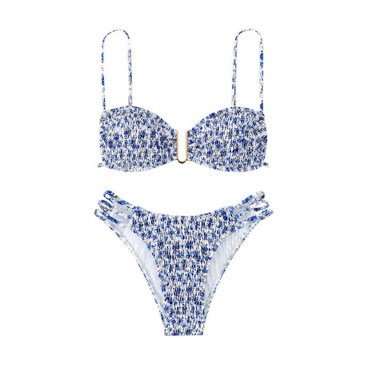 Damen Bikini-Set mit raffinierten Rüschendetails und trägerloser Konstruktion Drune