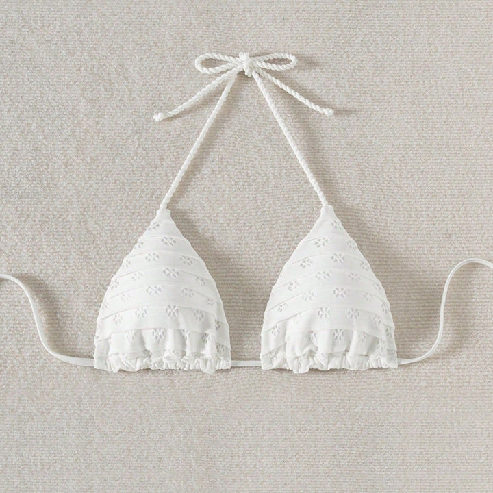 Damen Triangel-Bikini mit verspielten Rüschendetails Drune