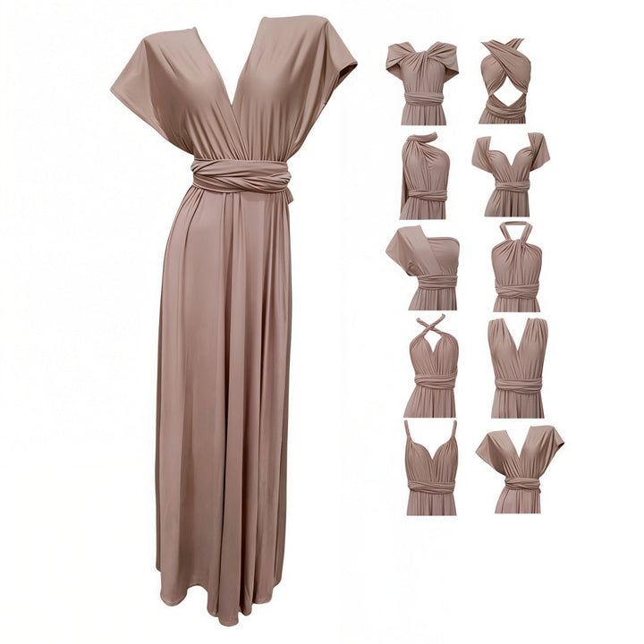 Damen Maxikleid mit hochwertigem Wickeldesign Drune