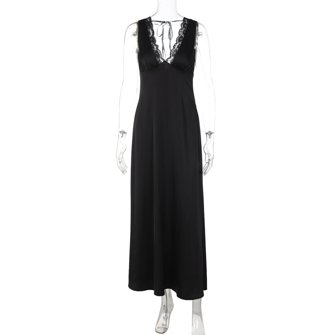 Damen Elegantes Nachthemd mit Spitzendetails Drune