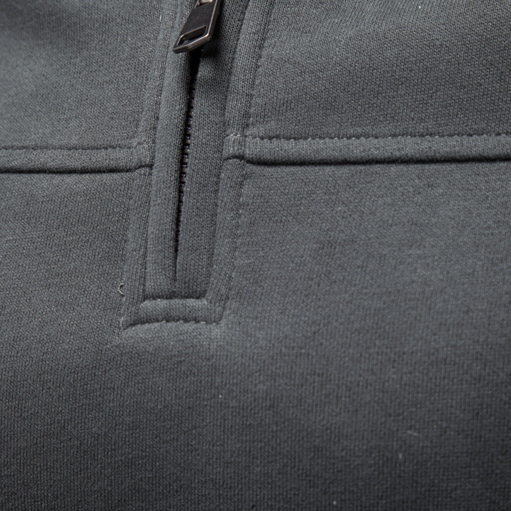 Herren Hochkragen-Sweatshirt mit Halbreißverschluss und Thermofleece-Innenfutter Drune