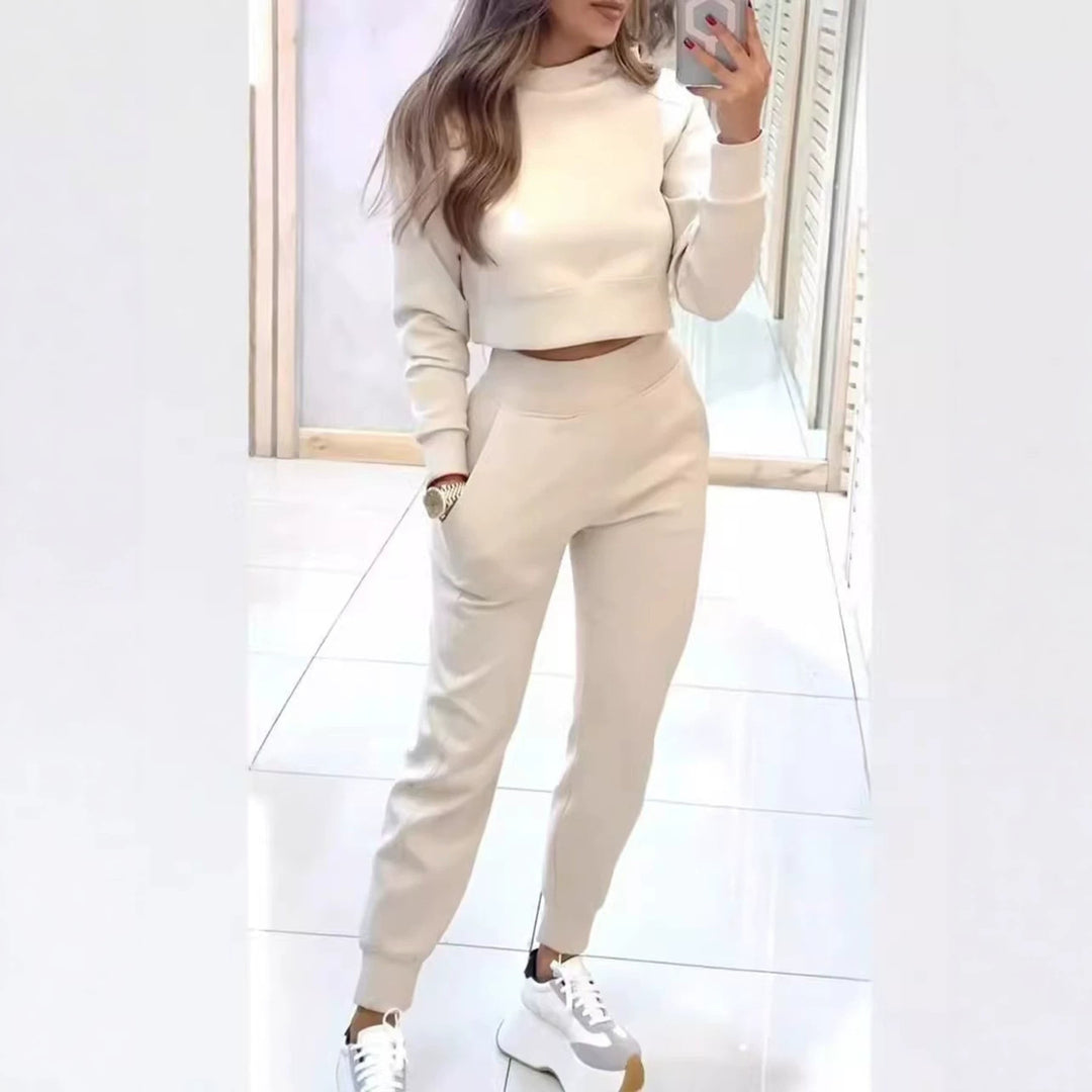 Damen Modischer Sweater und Jogginghose Set Drune