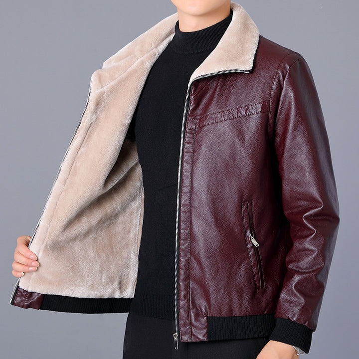 Herren Kunstlederjacke mit Teddyfutter Drune 1787738674