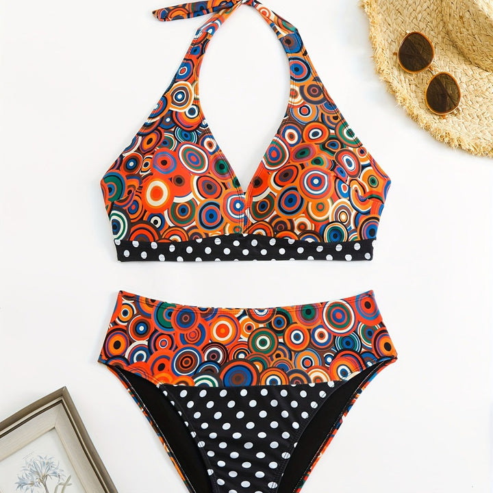 Damen Triangel-Bikini mit modischem Punkten-Design Drune