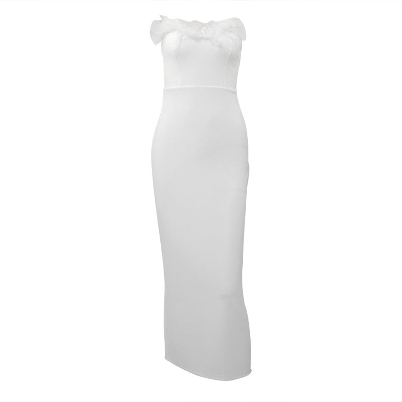 Damen Hochwertiges Sommerkleid mit feinem Spitzenbesatz Drune