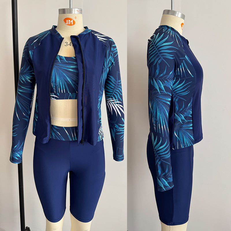 Damen Sportlicher Oberteil und Shorts Set Drune