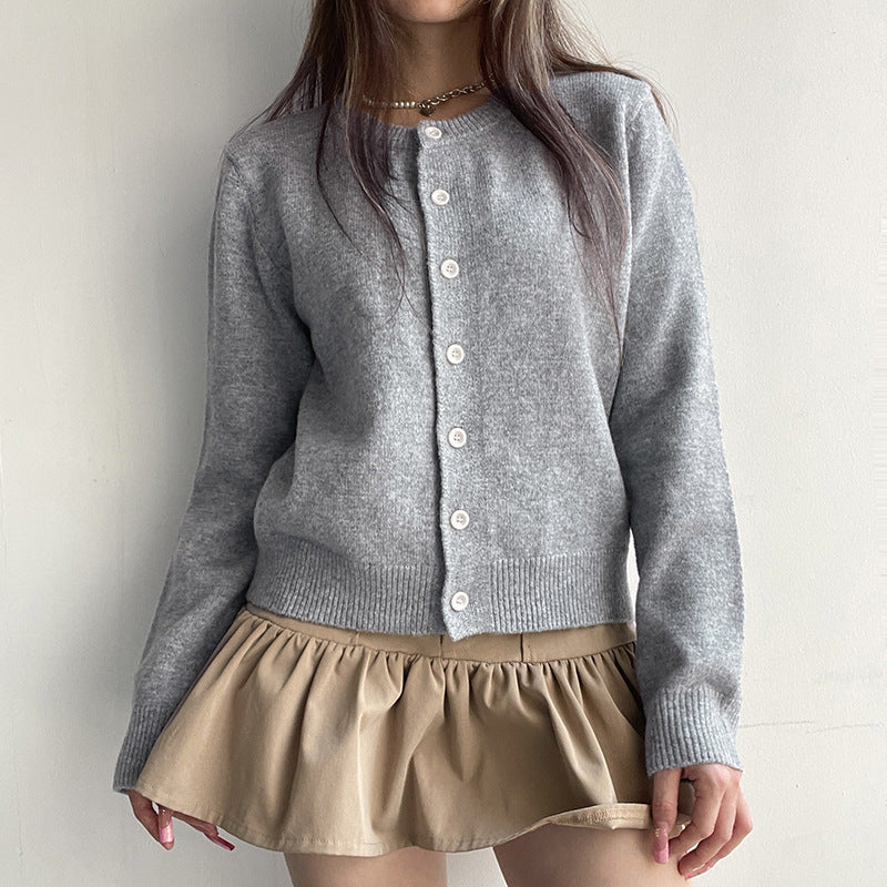 Damen Kaschmir-Cardigan mit modernen Knopfdetails Drune
