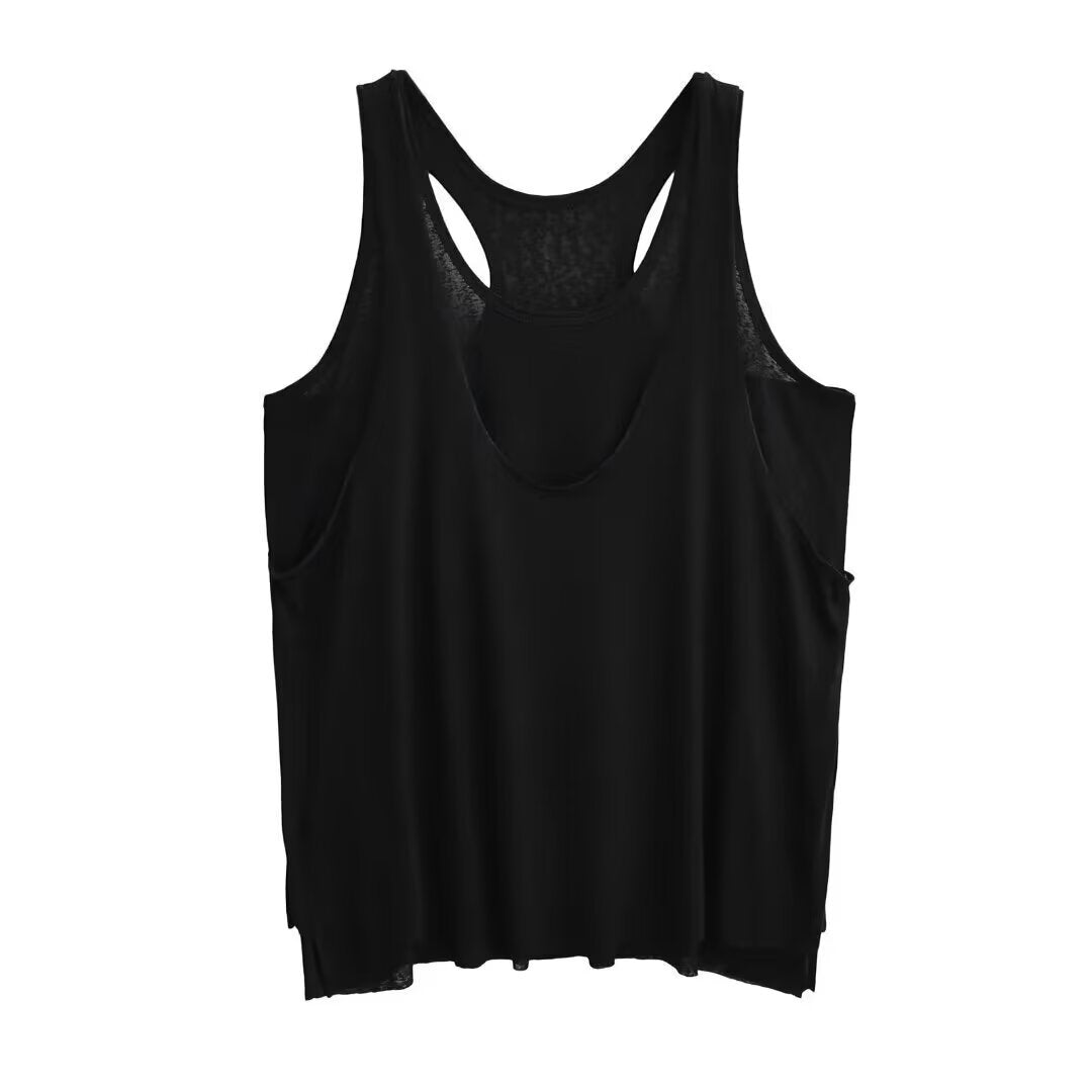 Damen sportliches Tanktop mit asymmetrischem Rückendesign Drune