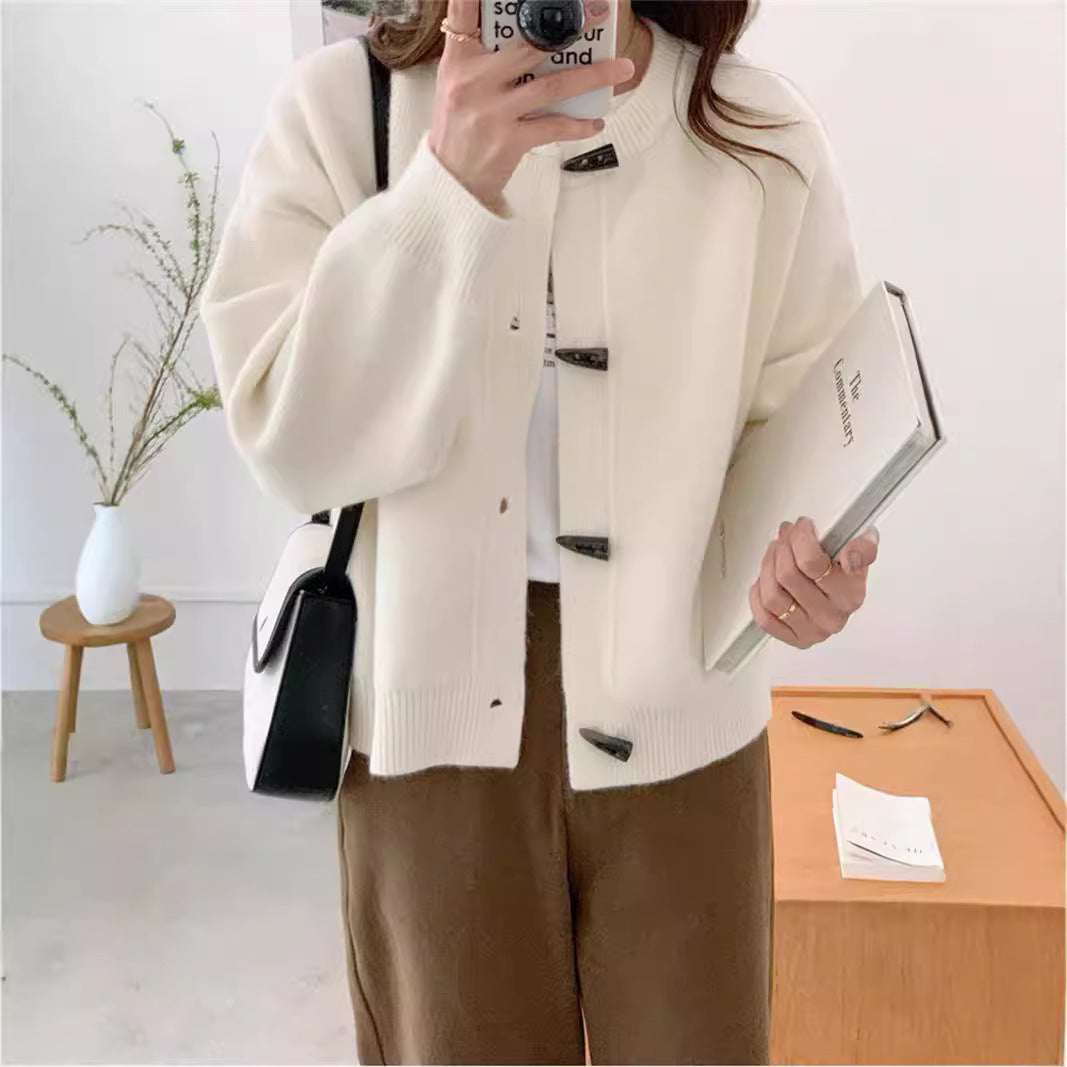 Damen Strickjacke mit eleganten Knopfdetails Drune
