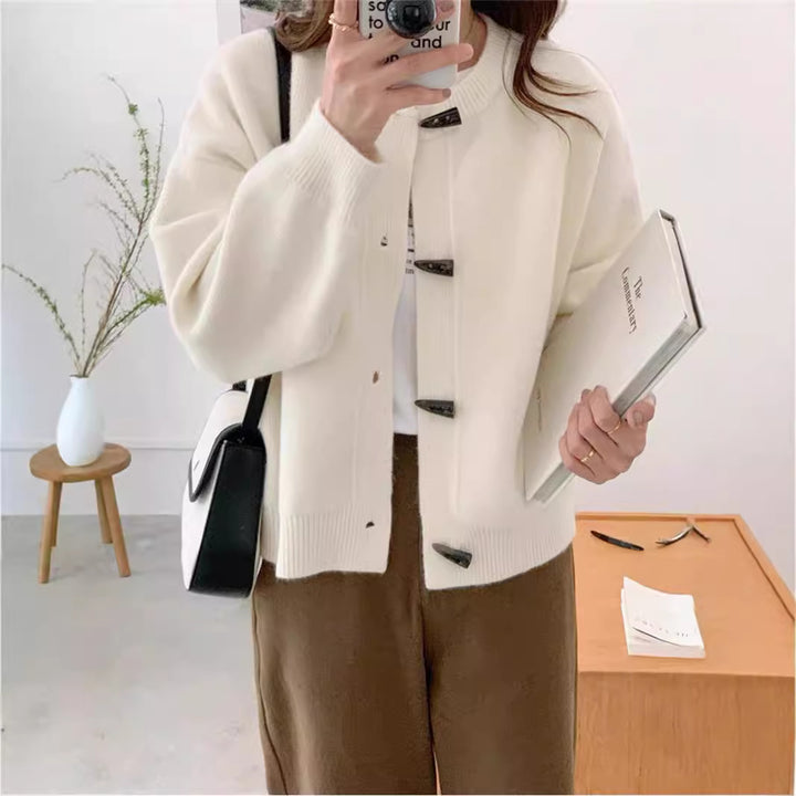Damen Strickjacke mit eleganten Knopfdetails Drune