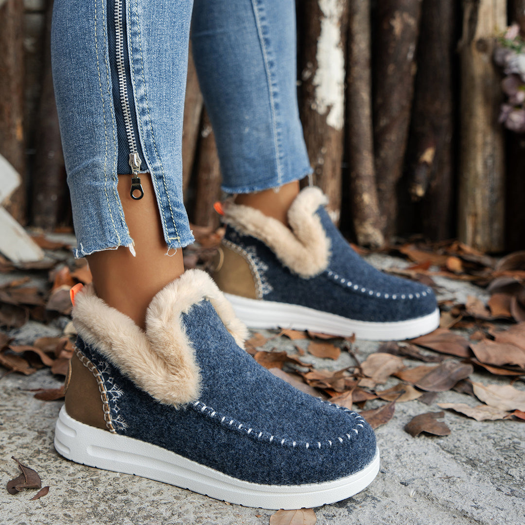 Damen Bequeme gefütterte Sneaker mit elegantem Klettverschluss und rutschfester Sohle Drune