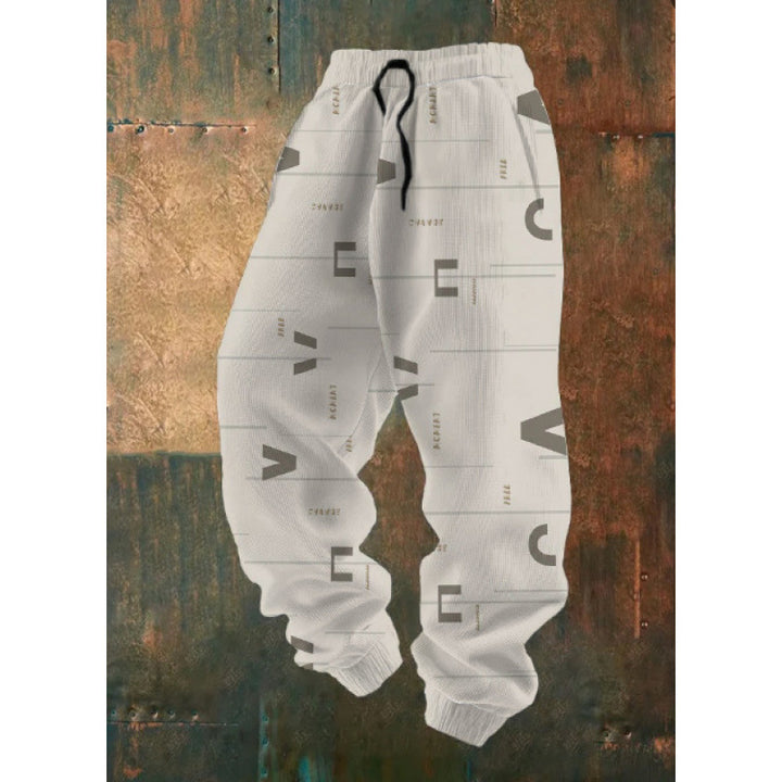 Damen Bequeme Freizeithose mit kreativem Druck Drune