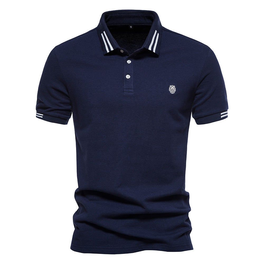 Herren Polohemd mit modernem Strukturdesign und stilvollen Akzenten Drune
