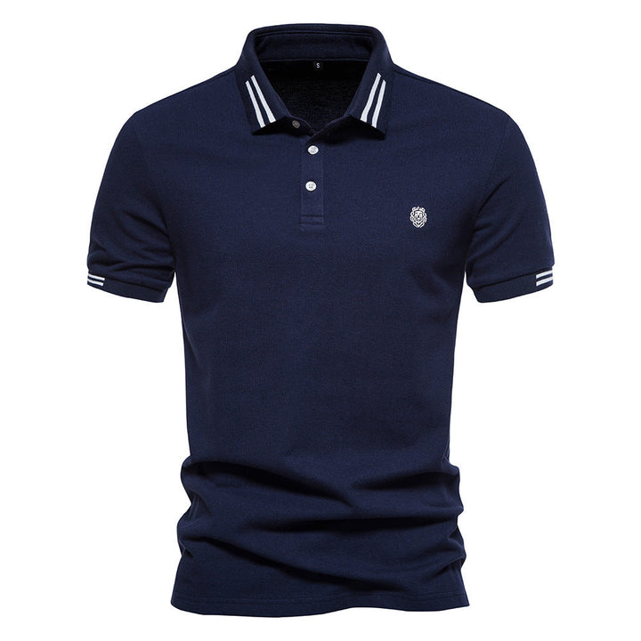 Herren Polohemd mit modernem Strukturdesign und stilvollen Akzenten Drune