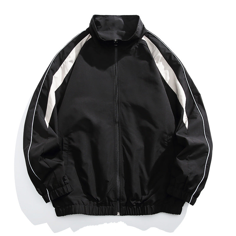 Herren Sportliche Trainingsjacke mit hohem Kragen Drune