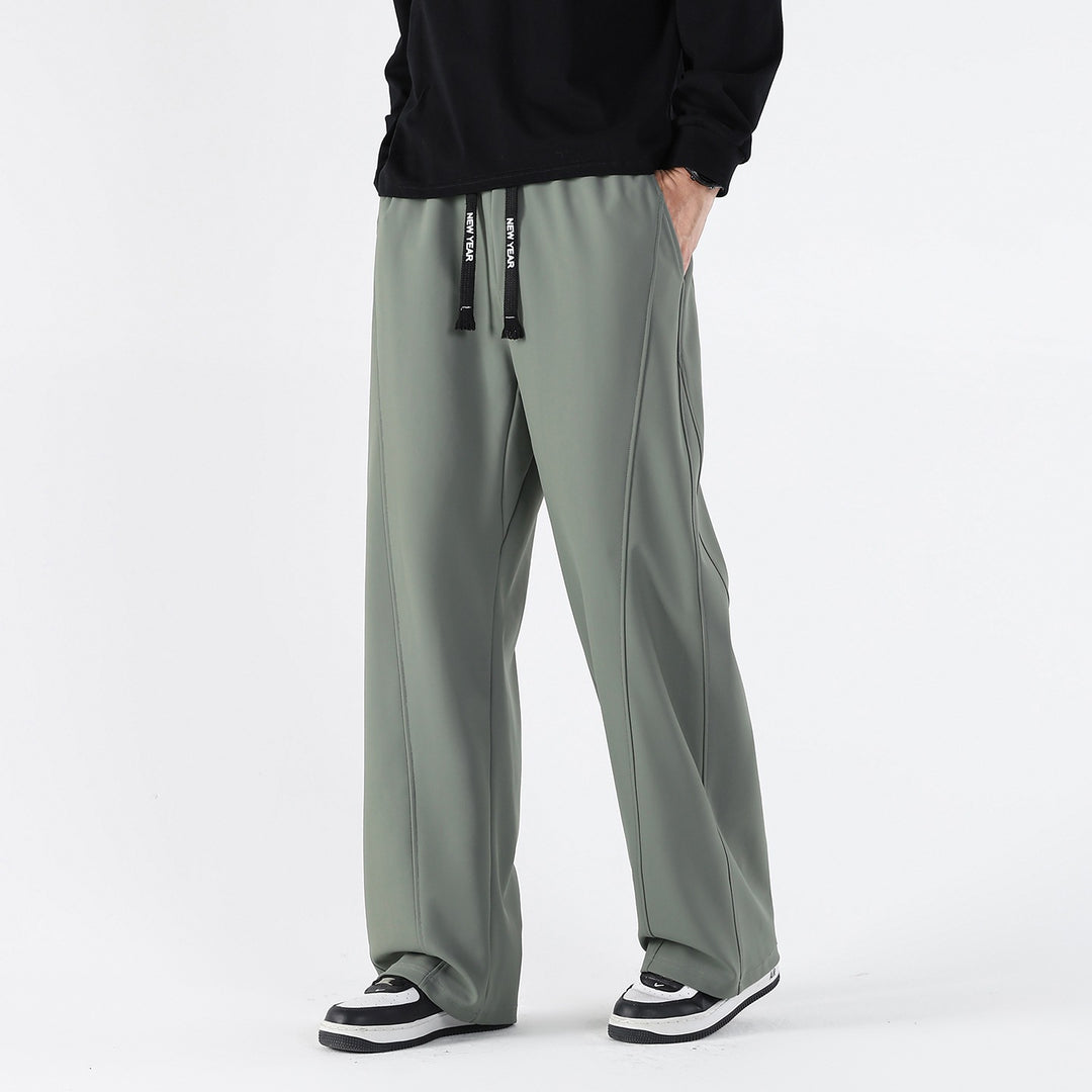 Herren Weite Relaxed-Freizeithose mit Tunnelzug & markanten Teilungsnähten Drune