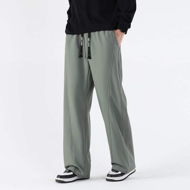 Herren Weite Relaxed-Freizeithose mit Tunnelzug & markanten Teilungsnähten Drune