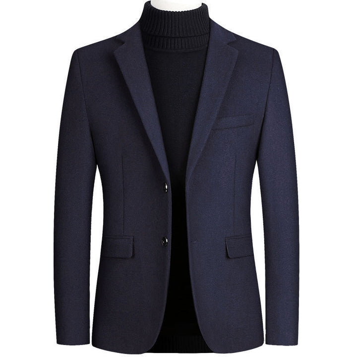 Herren eleganter Wollblazer im klassischen Schnitt mit feiner Textur Drune