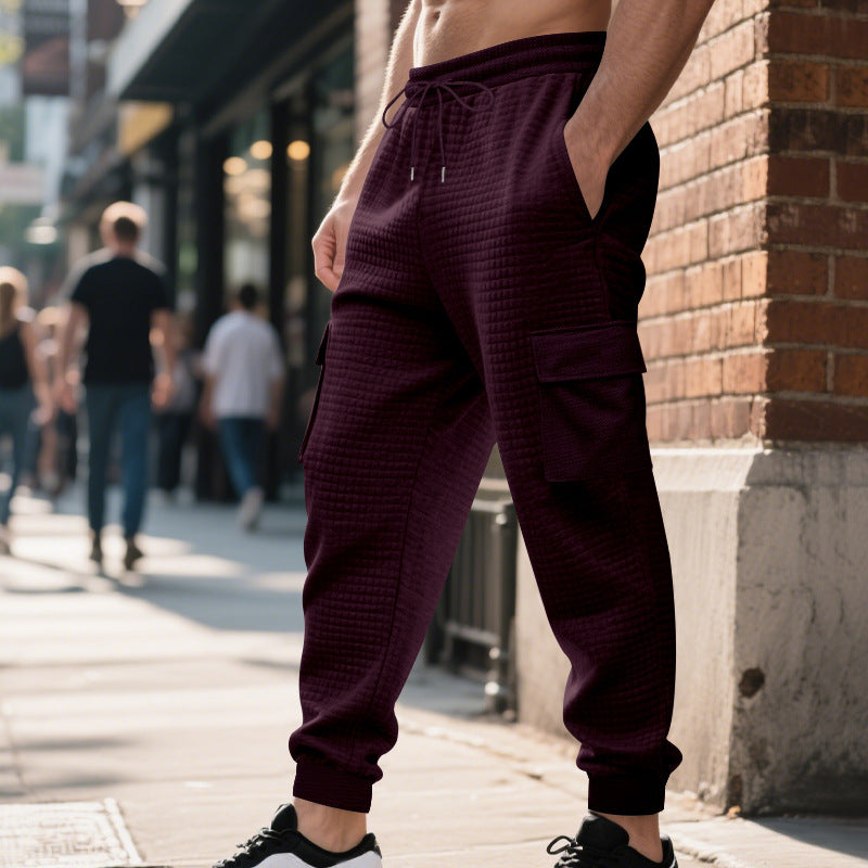 Herren lässige Cargo-Jogginghose mit elastischem Bund und praktischen Seitentaschen Drune