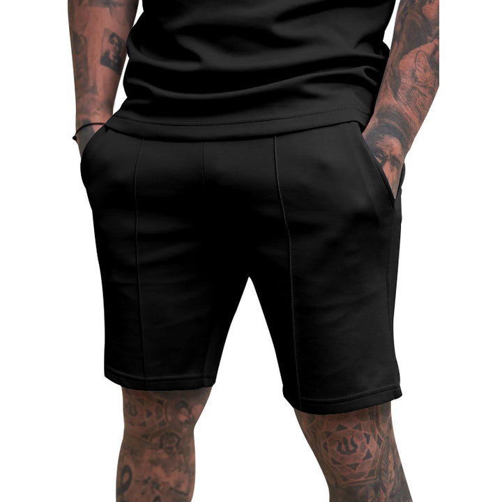 Herren nan kurze Freizeithose aus Baumwollmischung mit elastischem Bund und Kordelzug Drune