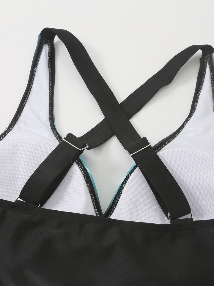 Damen High-Waist Bikini-Set mit modischem Wickeldesign Drune