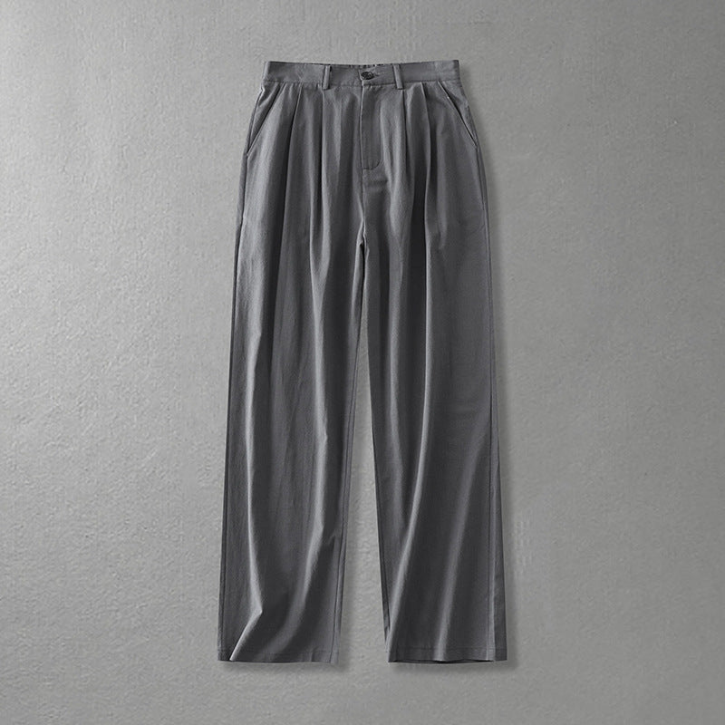 Damen Weite Bundfalten-Hose mit hoher Taille Drune