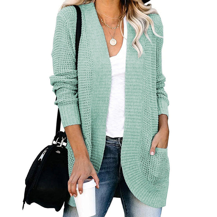 Damen Strickjacke mit offenen Front und praktischen Taschen Drune