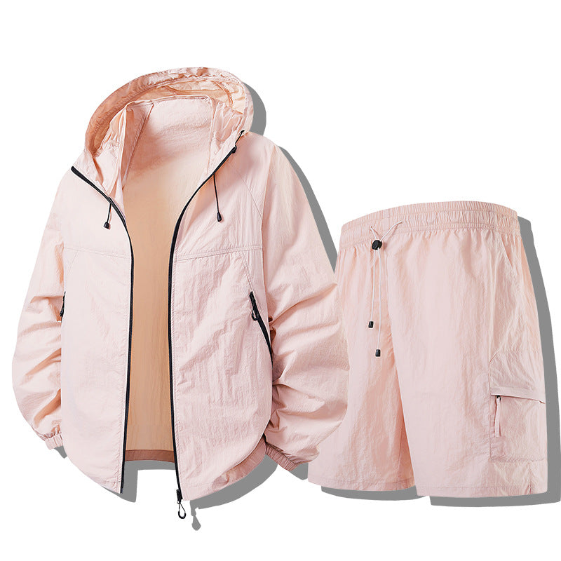 Herren Wetterfeste Funktionsjacke mit Leichtgewicht Shorts