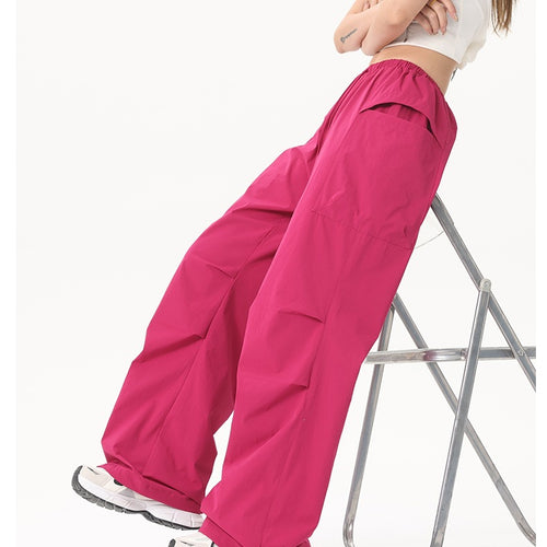 Damen Wide‑Leg Cargo‑Hose mit elastischem Bund & Utility‑Taschen Drune